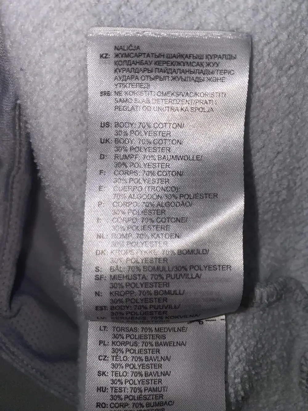 Adidas Hoodie Mens Large Gray Black Colorblock Logo Fleece Pullover Sweatshirt